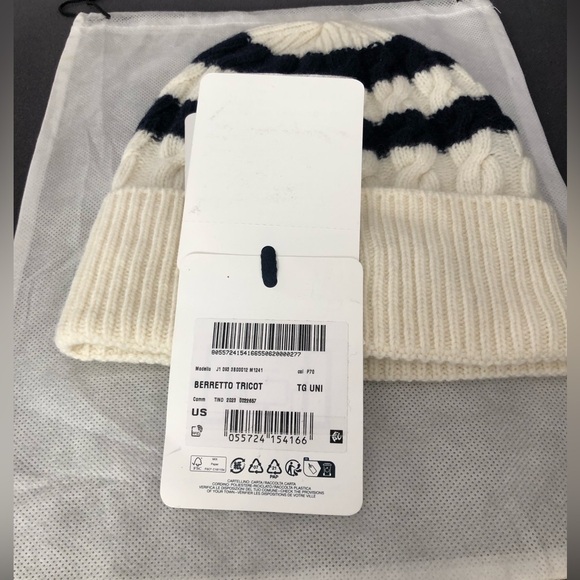 Moncler - Wool Stripe Cable Knit Hat - Picture 4 of 9